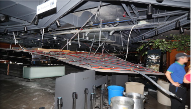 상업시설 T-bar 시스템 파손